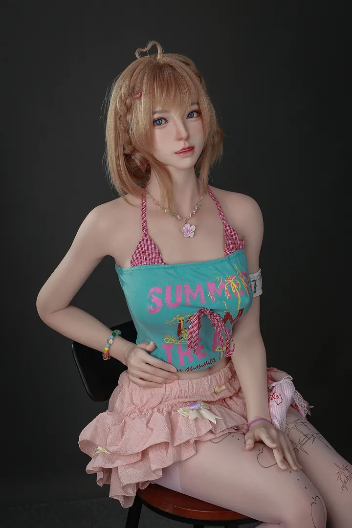 153cm (5ft0) Copa A Textura de piel real Silicona Muñeca sexual WANWAN, ROS Cabeza 109b